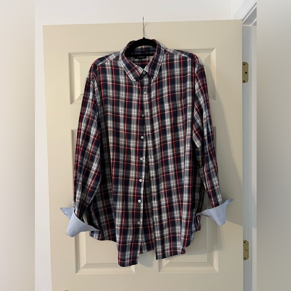 croft & barrow Plaid Button-Down Shirt in Navy, Red & White